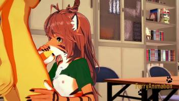 Furry Futanari Hentai 3D - Dog Futanari and Tiger Girl blowjob and fucked with creampie - Anime Manga Japanese Yiff Cartoon  Porn